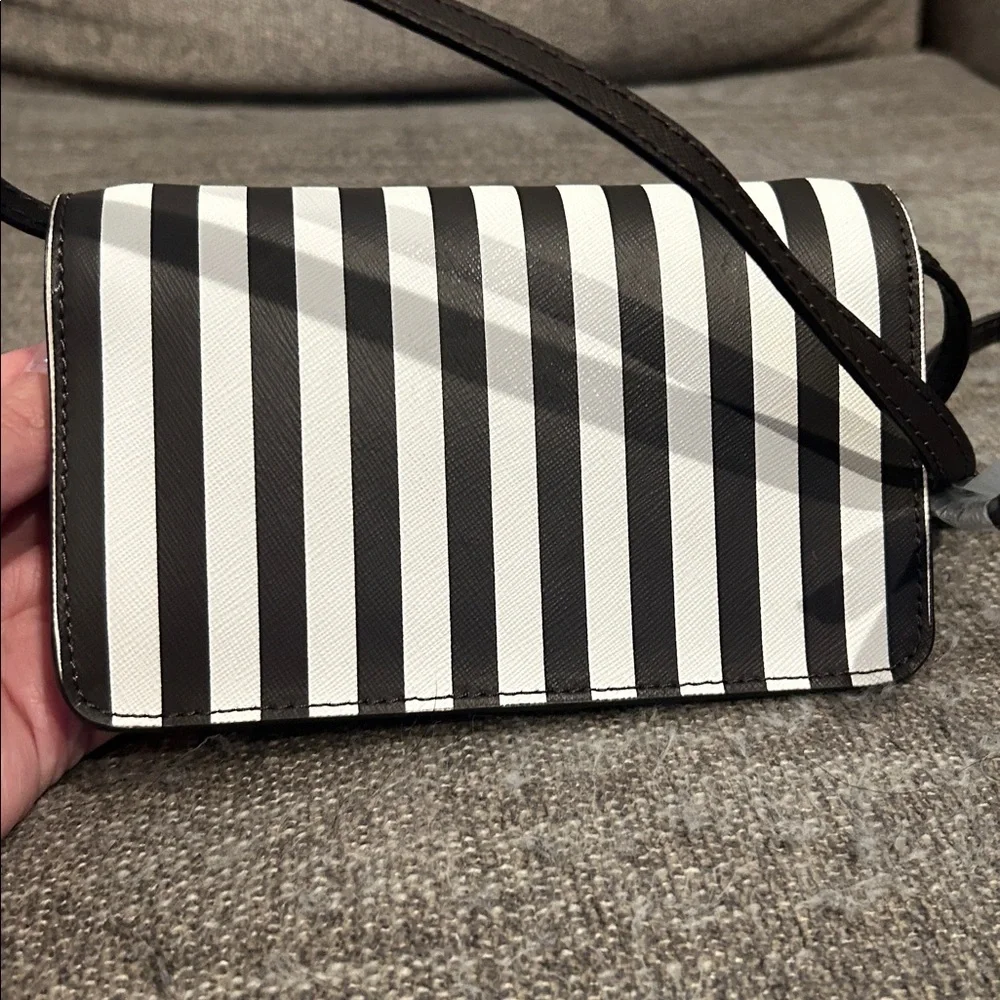 henri bendel Pink Pearl Stud Crossbody & Black White Stripe Crossbody Duo - Picture 10 of 12